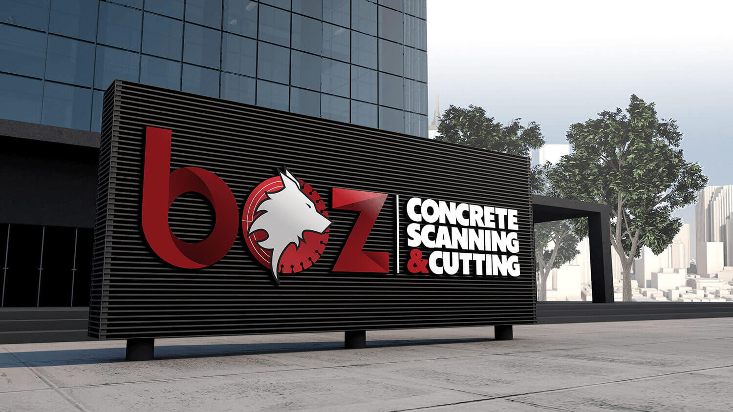 Mockup of BOZ Concrete Scanning & Cutting