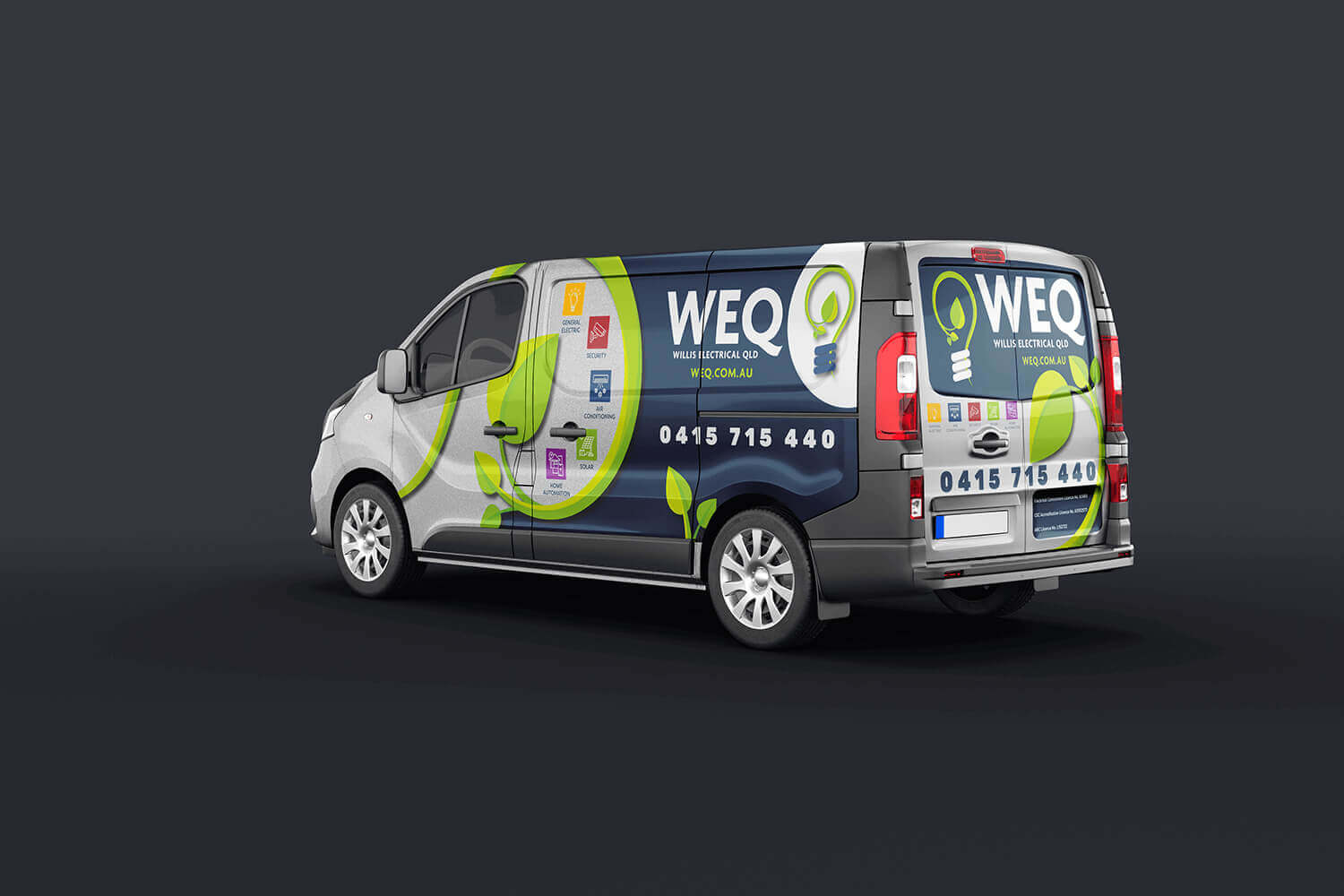 Mockup of WEQ Vehicle Wrap
